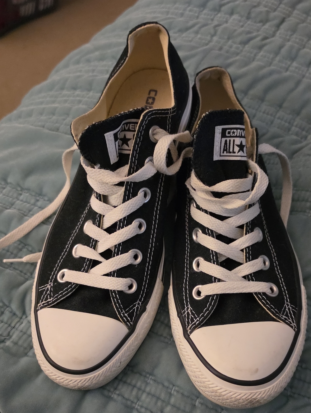 Converse Low Top Sneakers in Black & White